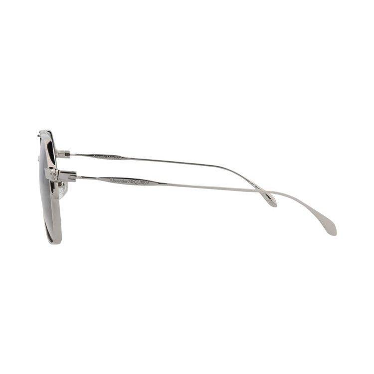 Alexander McQueen Aviator Sunglasses 'Ruthenium/Grey'