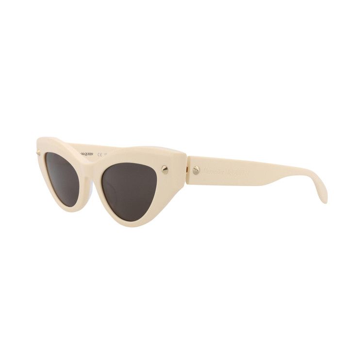 Alexander McQueen Cat Eye Sunglasses 'Ivory/Grey'
