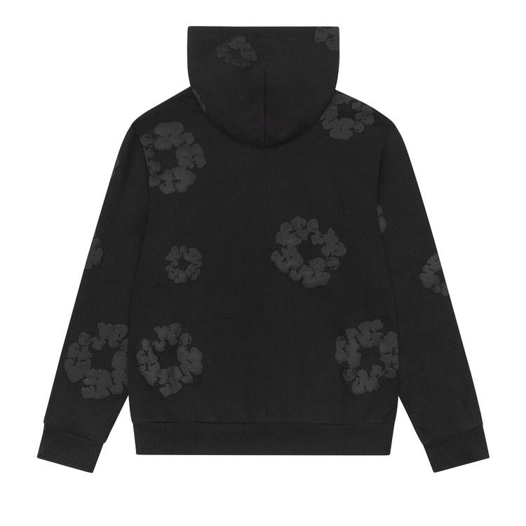 Denim Tears Mono Cotton Wreath Zip Hoodie 'Black'