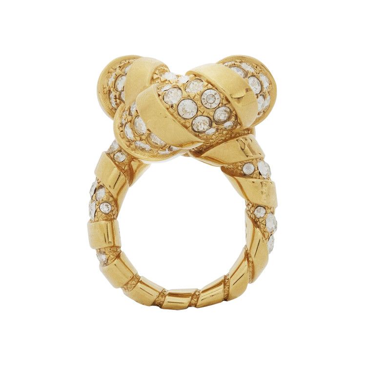Lanvin Rhinestone Melodie Ring 'Gold/Crystal'