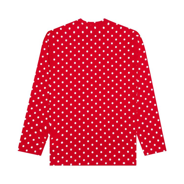 Comme des Garçons Polka Dot Long-Sleeve Tee 'Red'