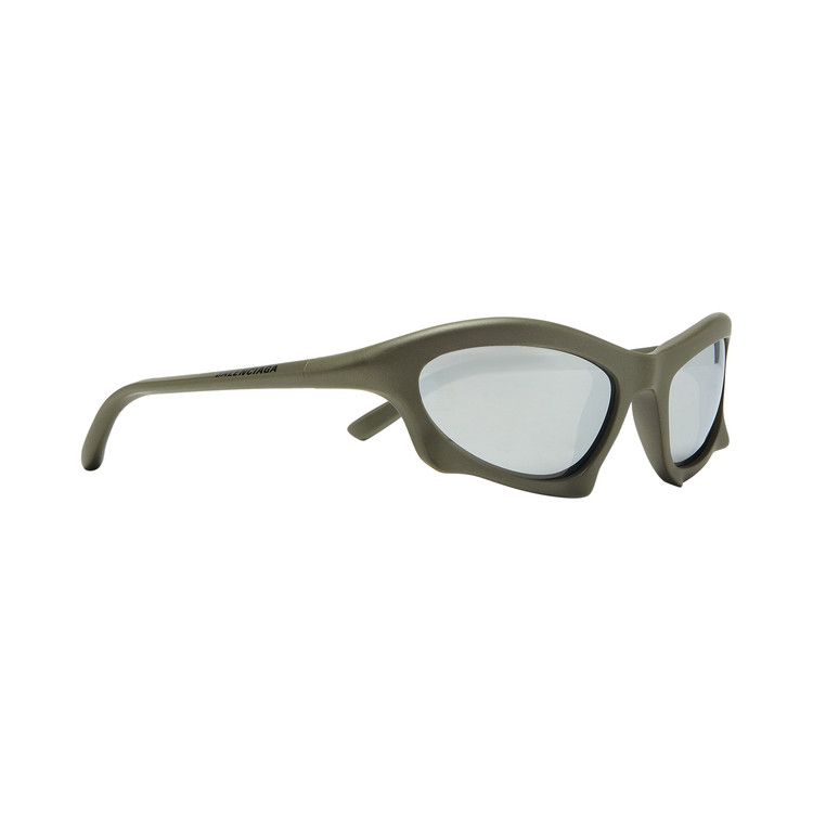 Balenciaga Bat Rectangle Sunglasses 'Gunmetal/Silver'