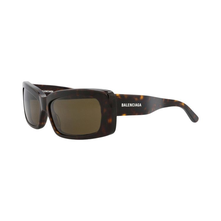 Balenciaga Square-Frame Recycled Acetate Sunglasses 'Havana/Brown'