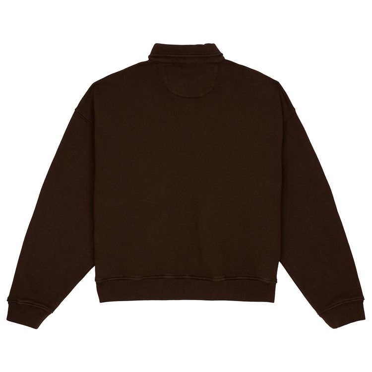 Brain Dead Half Zip Collared Sweatshirt 'Brown'