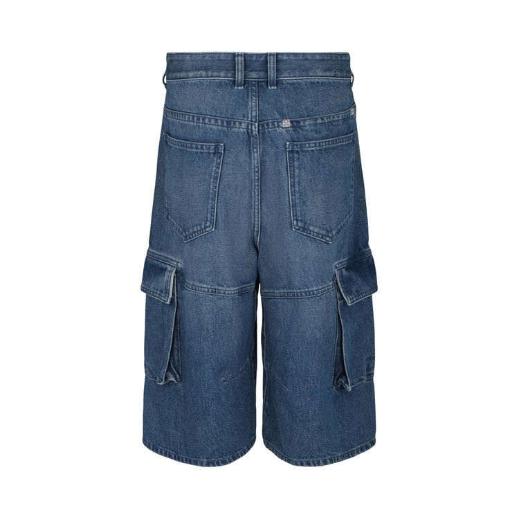 Givenchy Multicutted Denim Cargo Shorts 'Medium Blue'
