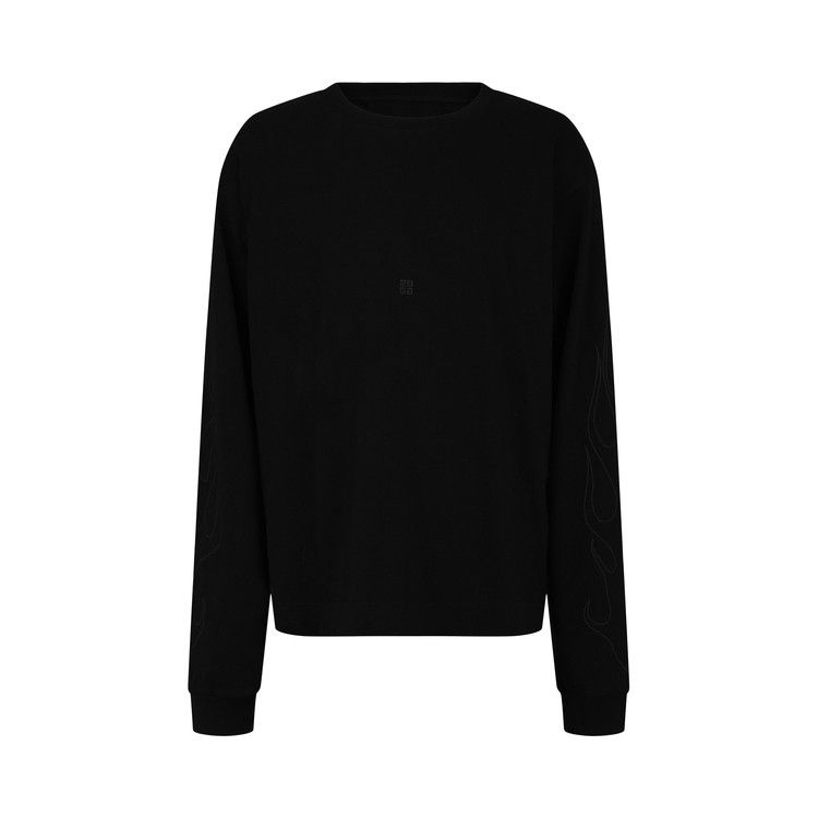 Givenchy Flame Graphic Long-Sleeve T-Shirt 'Black'