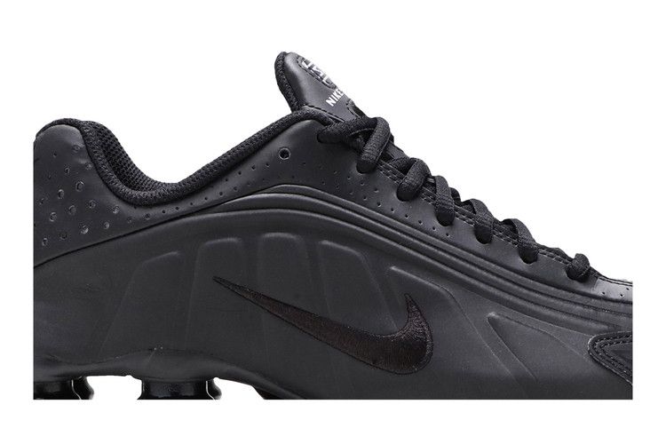 Nike Shox R4 GS 'Triple Black Embroidered Swoosh'
