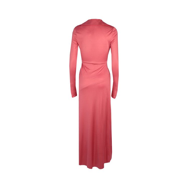 Givenchy Long-Sleeve Draped Dress 'Coral'