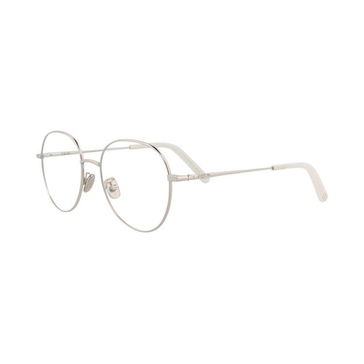 Dior Round Optical Glasses 'Palladium/Transparent'