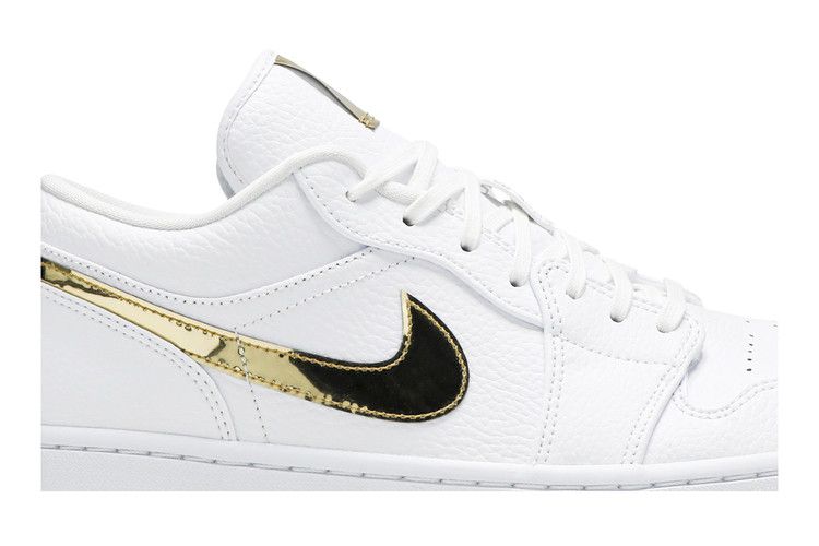Wmns Air Jordan 1 Retro Low 'White Metallic Gold'