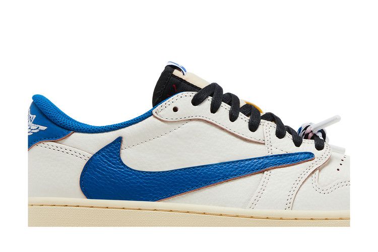 Fragment Design x Travis Scott x Air Jordan 1 Retro Low OG SP 'Sail Military Blue'