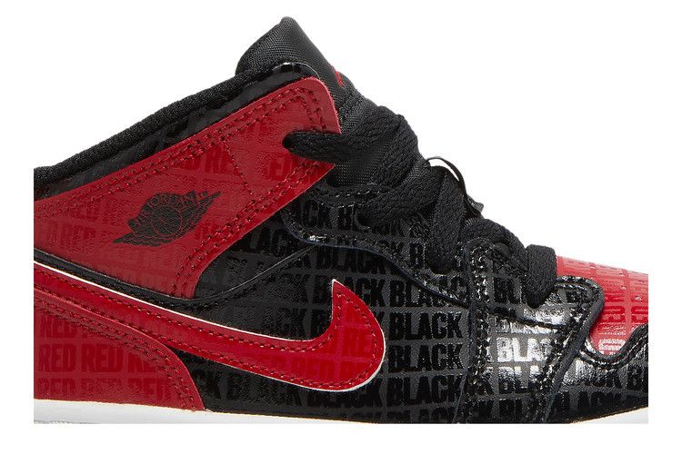 Air Jordan 1 Mid SS TD 'Black + Red = Bred'