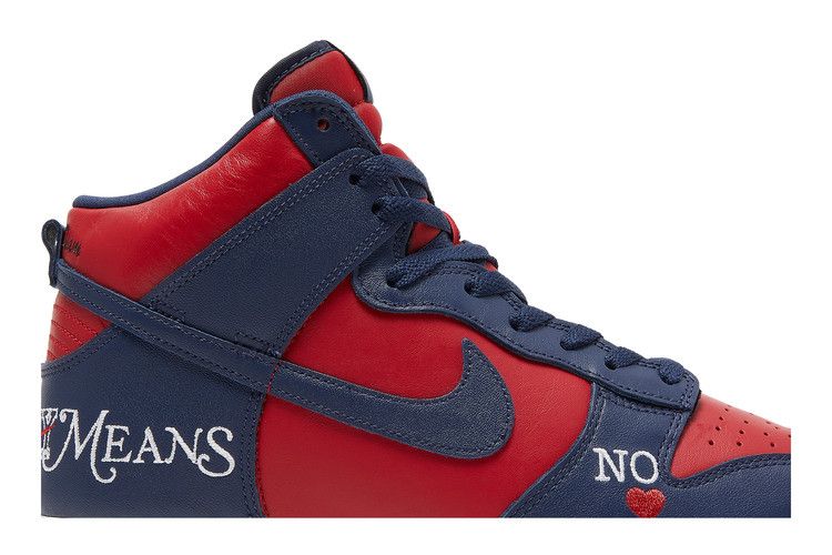 Supreme x Nike Dunk High SB 'By Any Means - Red Navy'