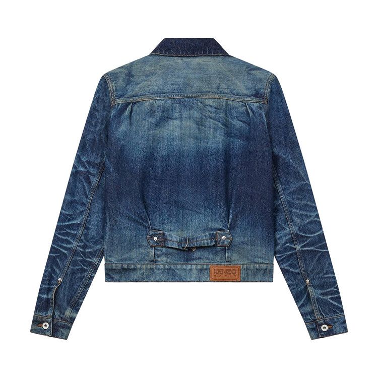 Kenzo Slim Pleated Trucker Jacket 'Blue'