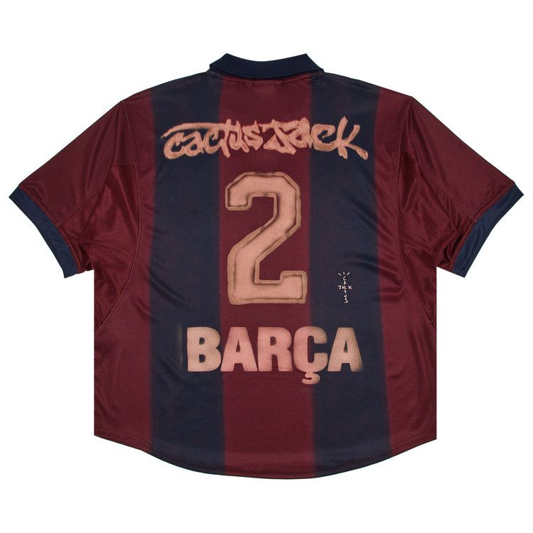Nike FC Barcelona x Cactus Jack Retro 2000/01 Home Skeleton Jersey 'Red/Blue'