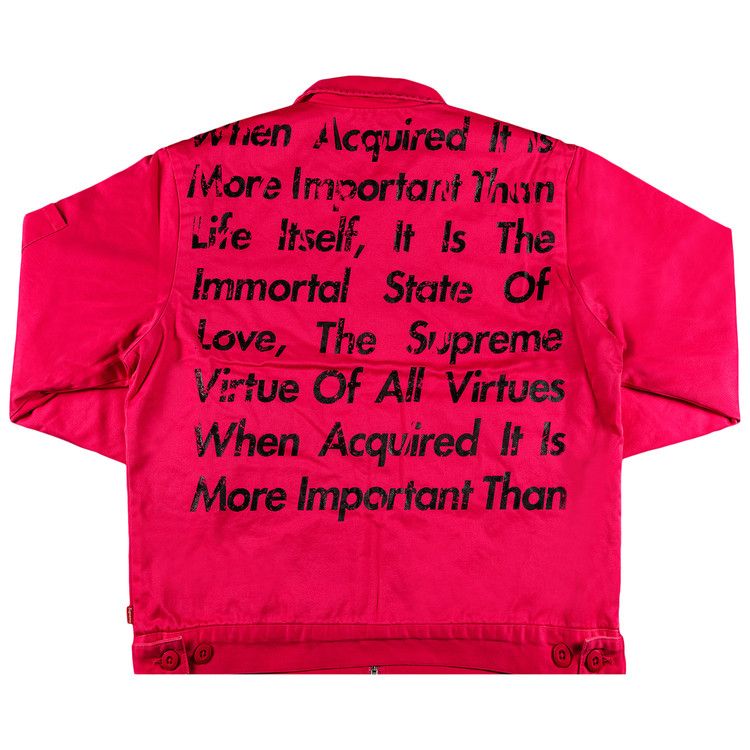 Supreme x Junya Watanabe x Comme des Garçons MAN Printed Work Jacket 'Bright Pink'