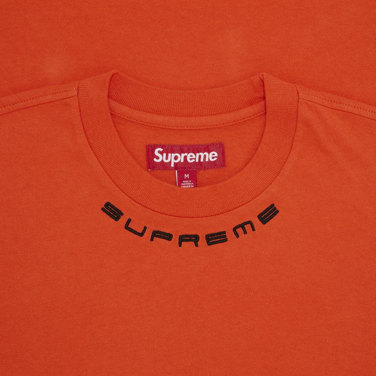Supreme Collar Logo Long-Sleeve Top 'Orange'