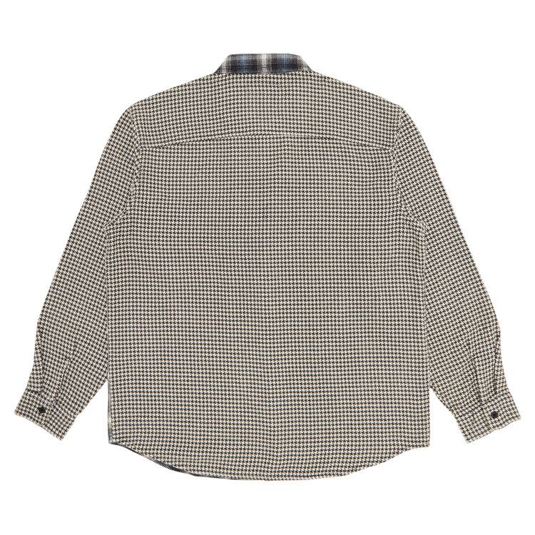 Supreme Houndstooth Plaid Flannel Shirt 'Navy'