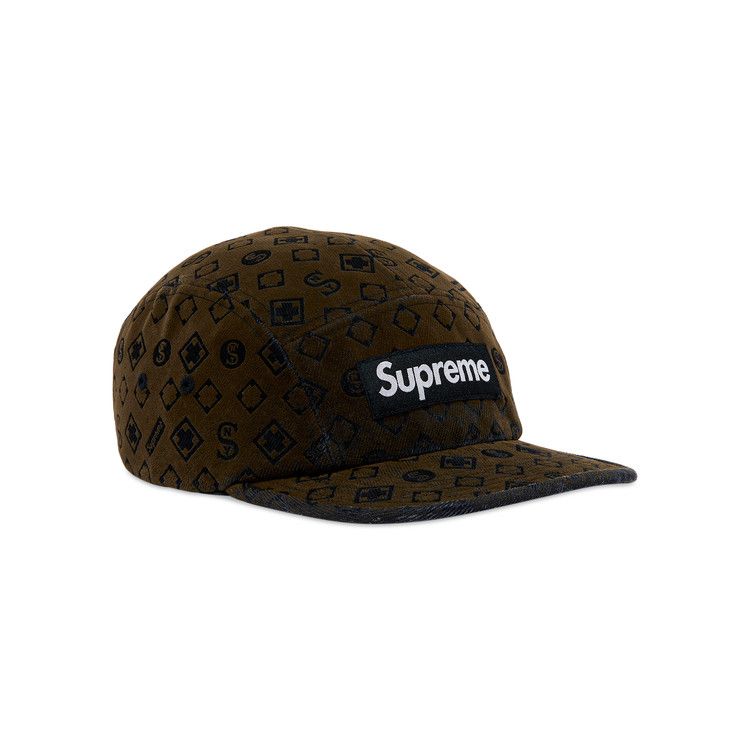 Supreme Flocked Denim Camp Cap 'Black'