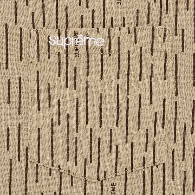 Supreme Short-Sleeve Pocket Tee 'Tan Raindrop'