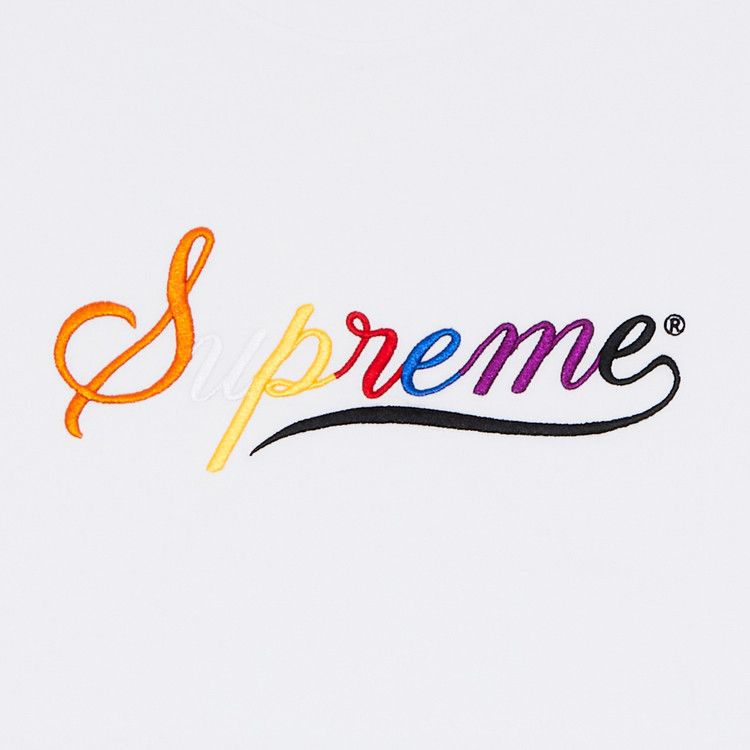 Supreme Cursive Short-Sleeve Top 'White'