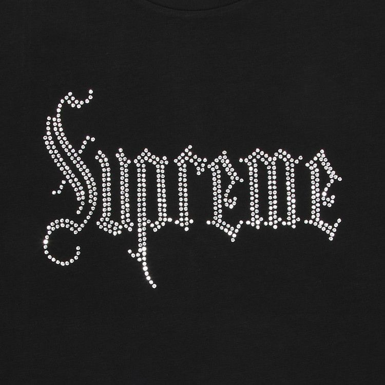 Supreme Rhinestone Short-Sleeve Top 'Black'