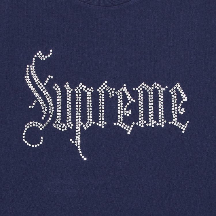 Supreme Rhinestone Short-Sleeve Top 'Navy'
