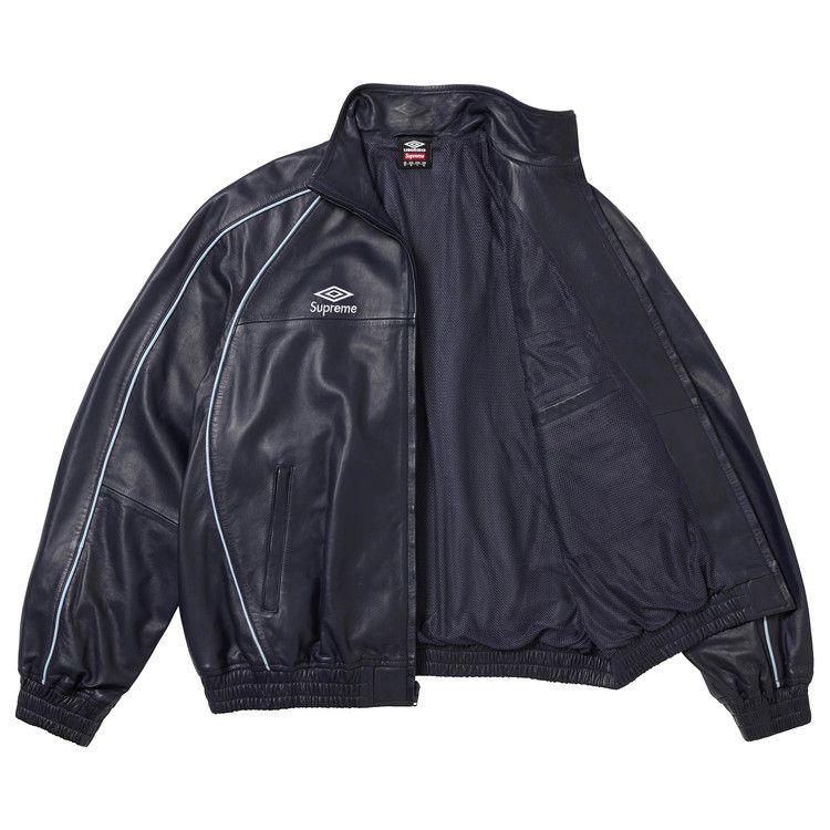 Supreme x Umbro Leather Track Jacket 'Navy'
