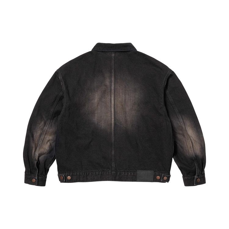 Supreme Distressed Selvedge Trucker Jacket 'Washed Black'