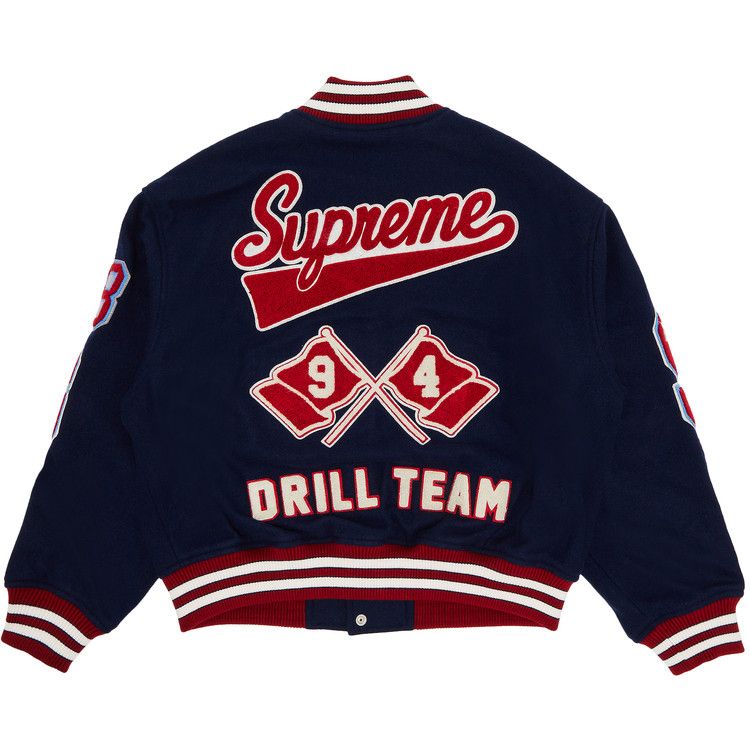 Supreme Drill Team Varsity Jacket 'Navy'