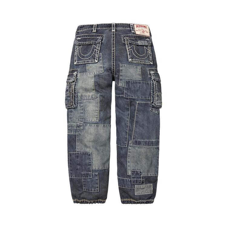 Supreme x True Religion Patchwork Cargo Pant 'Dirty Indigo'
