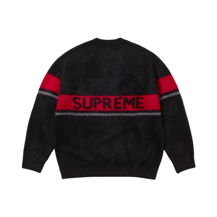 Supreme Brushed Stripe Sweater 'Black'
