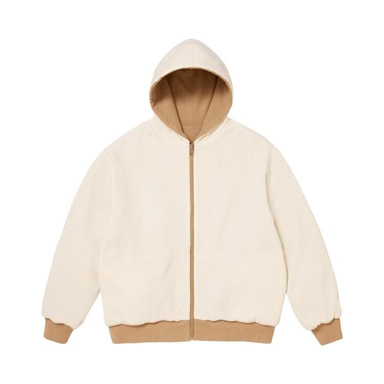 Supreme Reversible Work Zip Up Hooded Sweatshirt 'Light Tan'