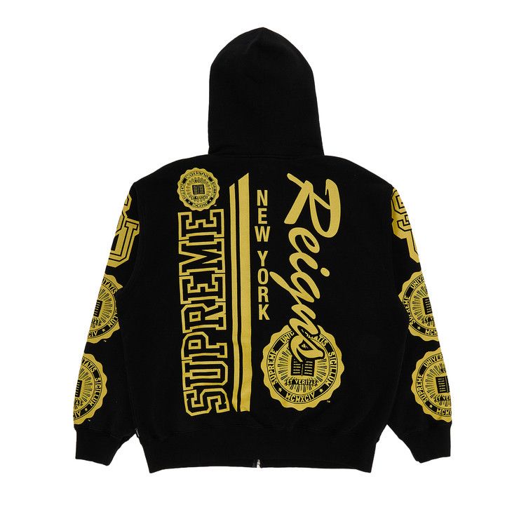 Supreme Knowledge Reigns Zip Up Hooded Sweatshirt 'Black'