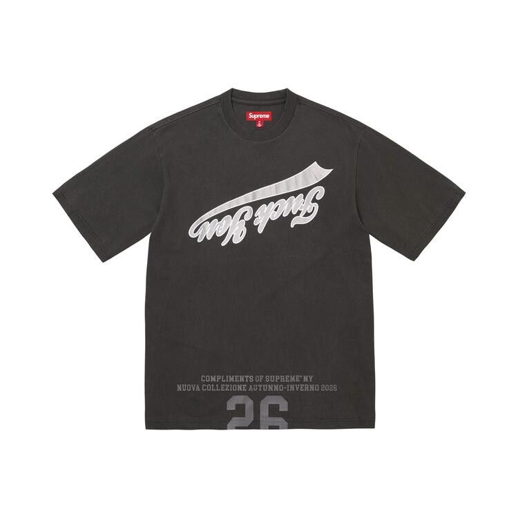 Supreme Cracked Flipped Short-Sleeve Top 'Black'