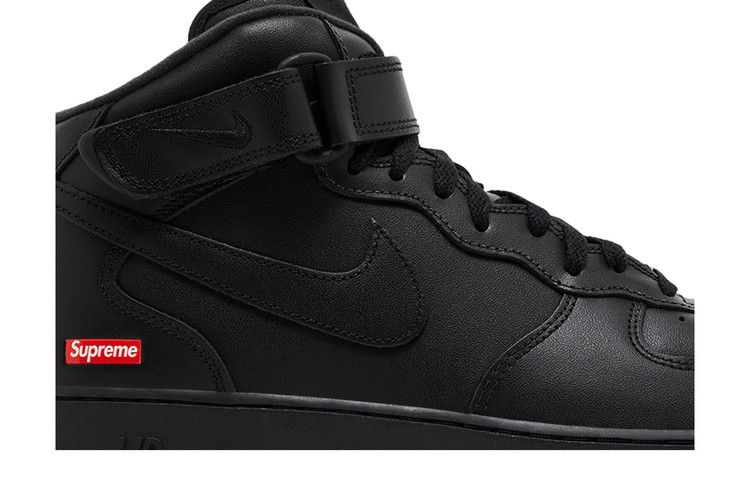 Supreme x Nike Air Force 1 Mid 'Box Logo - Triple Black'