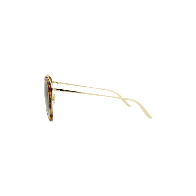Gucci Aviator Sunglasses 'Havana/Gold/Green'
