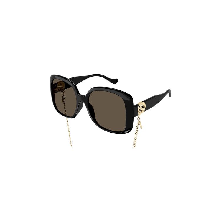 Gucci Square Sunglasses 'Black/Brown'