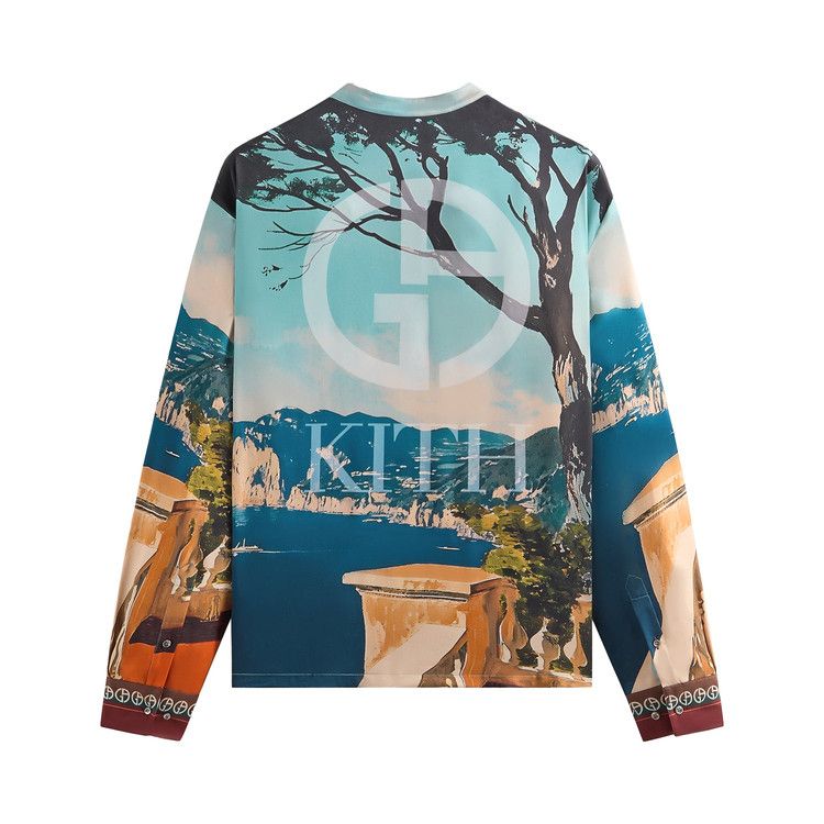 Kith x Giorgio Armani Capri Long Sleeve Zip-Up Shirt 'Multi'