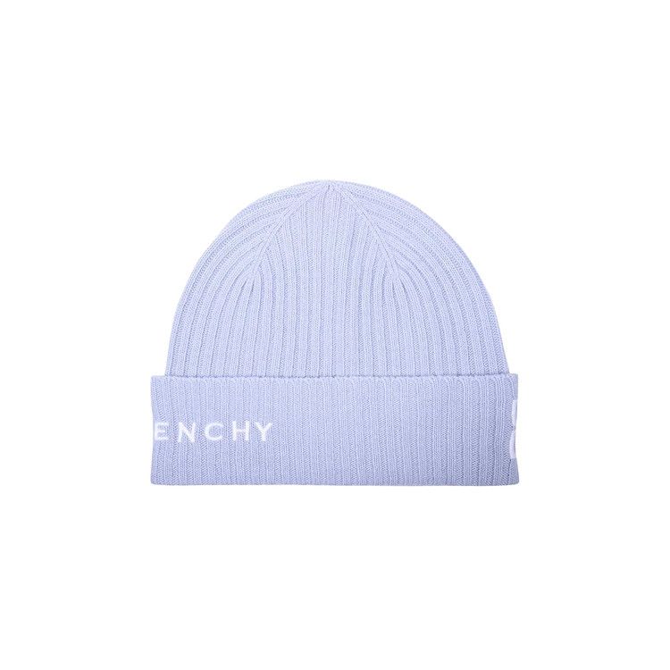 Givenchy Ribbed Embroidered Logo Beanie 'Light Blue'