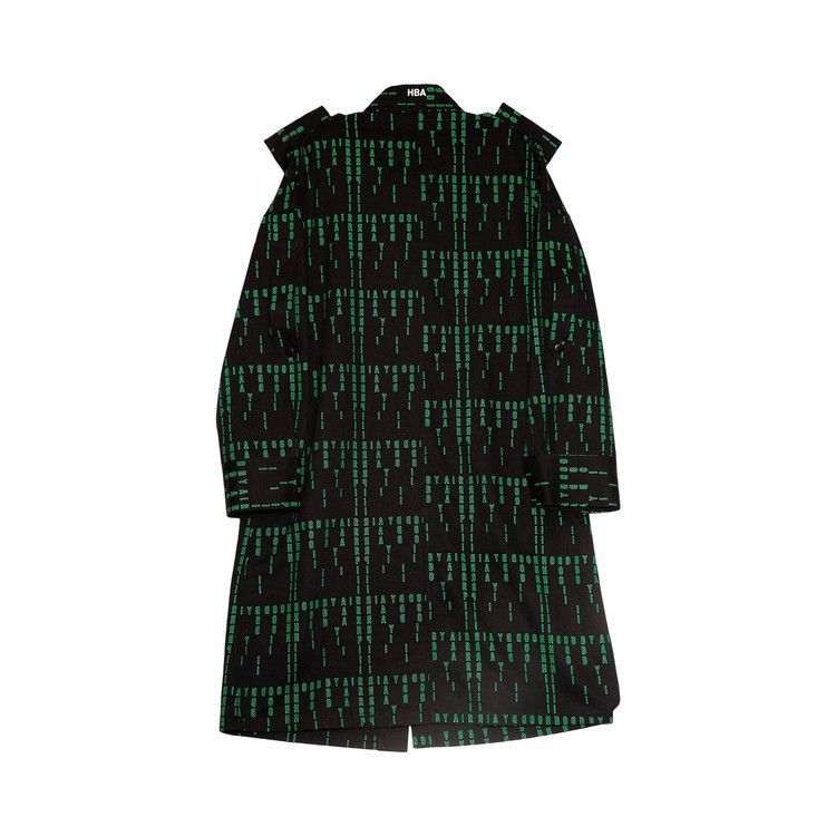 Hood By Air Twill Trench Allover Print 'Black'