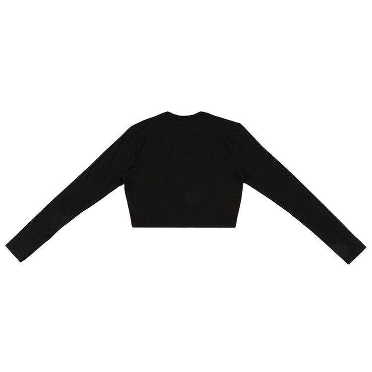 Nike NSW Chill Knit Slim Long-Sleeve Cropped Top 'Black'