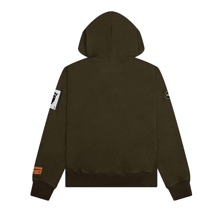 Heron Preston Racing Hoodie 'Dark Olive'
