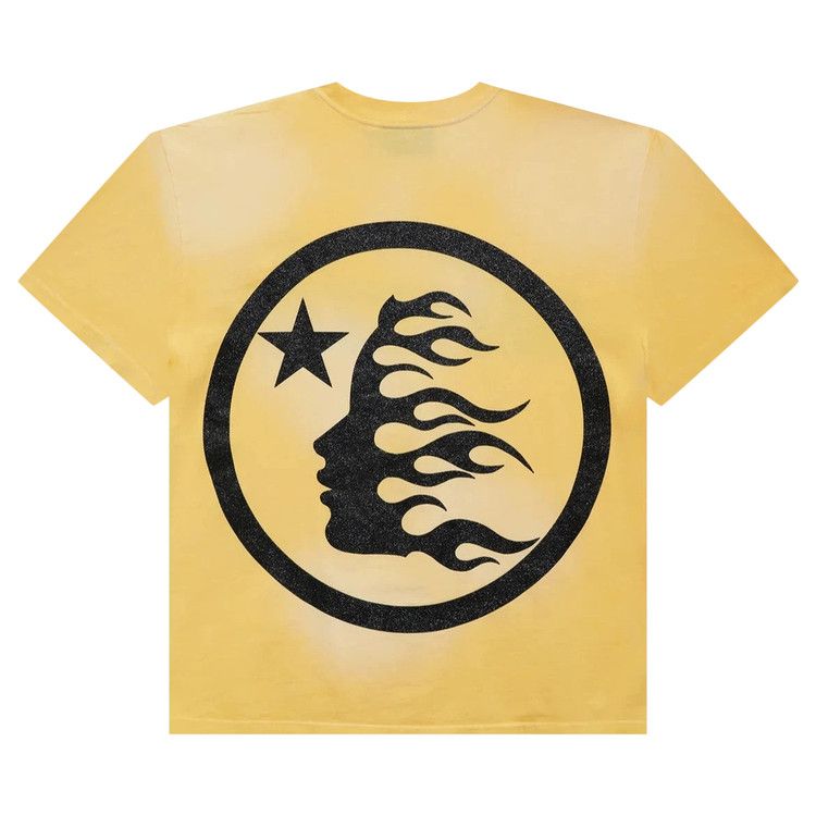 Hellstar Classic Black Glitter Logo T-Shirt 'Yellow'