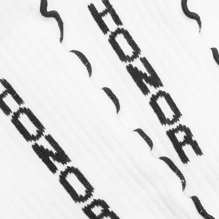 Honor The Gift Embroidery Edge Ribbed Sock 'White'