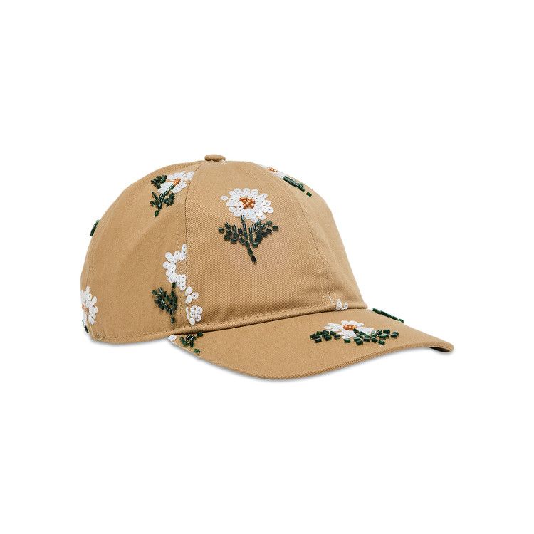 Honor The Gift Flowers Beaded 6 Panel Cap 'Taupe'