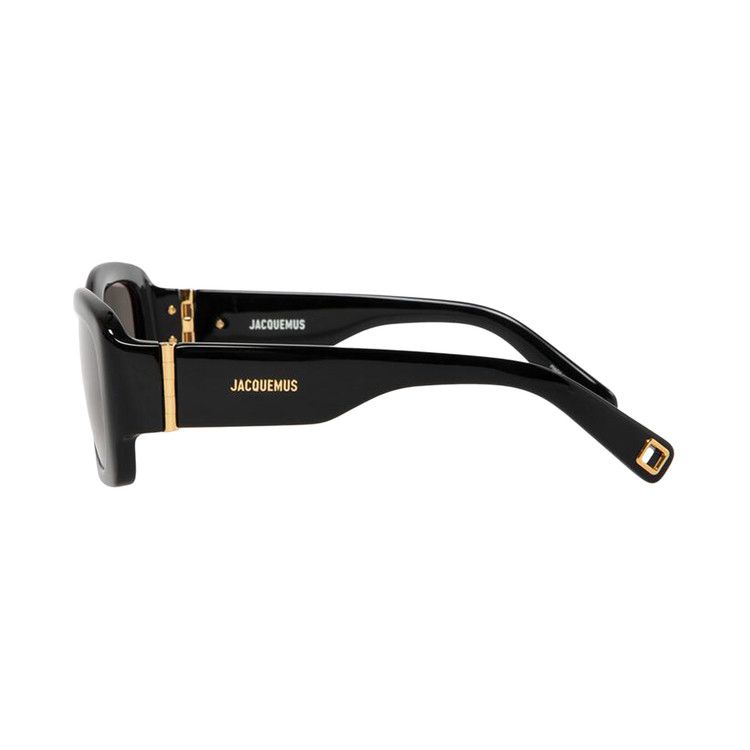 Jacquemus Rectangular Sunglasses 'Black/Gold/Grey'