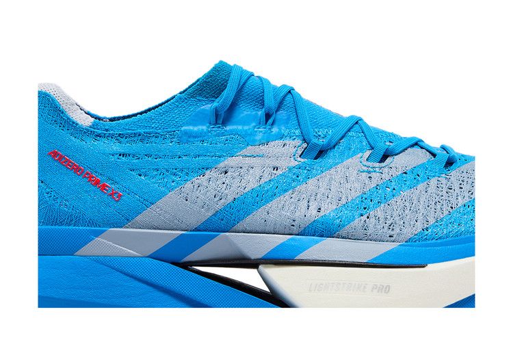 adidas Adizero Prime X3 Strung 'Solar Blue Silver Metallic Lucid Red'
