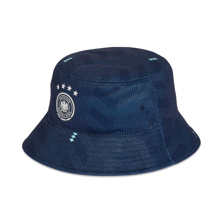 Adidas Germany 26 Bucket Hat 'Collegiate Navy/Flash Aqua/White'
