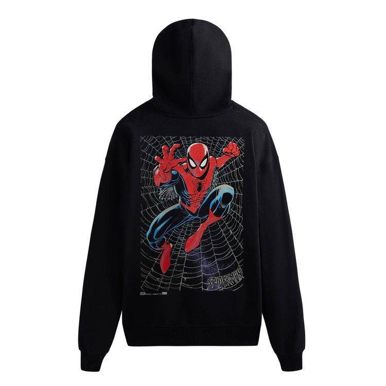 Kith For Spider-Man Web Logo Hoodie 'Black'